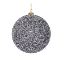 15 CM SILVER CAVIAR BAUBLE