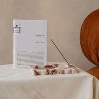 CoTHEORY | PALAZZO SCALLOPED TRAY & INCENSE HOLDER - BROWN CALACATTA