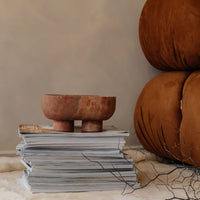CoTHEORY | MUSE FOOTED OVAL TRAY - ROSSO ALICANTE