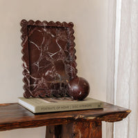 CoTHEORY | PALAZZO SCALLOPED TRAY - ROSSO LEVANTO
