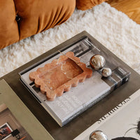 CoTHEORY | PALAZZO SCALLOPED TRAY & INCENSE HOLDER - ROSSO ALICANTE