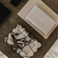 CoTHEORY | PALAZZO SCALLOPED TRAY & INCENSE HOLDER - VIOLA CALACATTA