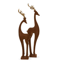 63 CM MINIMAL FLOCKED REINDEER