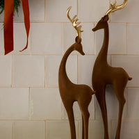 63 CM MINIMAL FLOCKED REINDEER