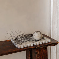 CoTHEORY | ORBIT TABLE SCULPTURE - VIOLA CALACATTA