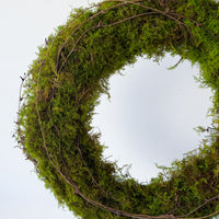 PRESERVED GREEN MOSS CHRISTMAS WREATH