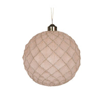 BLUSH FROSTED QUILT BAUBLE