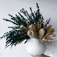 LUCY PRESERVED ARRANGEMENT IN LOTUS CERAMIC VASE