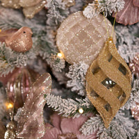 CHAMPAGNE CRYSTAL SWIRL DROP BAUBLE