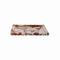 CoTHEORY | PALAZZO SCALLOPED TRAY - BROWN CALACATTA
