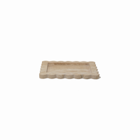 CoTHEORY | PALAZZO SCALLOPED TRAY - BEIGE TRAVERTINE