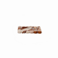 CoTHEORY | PALAZZO SCALLOPED TRAY & INCENSE HOLDER - BROWN CALACATTA
