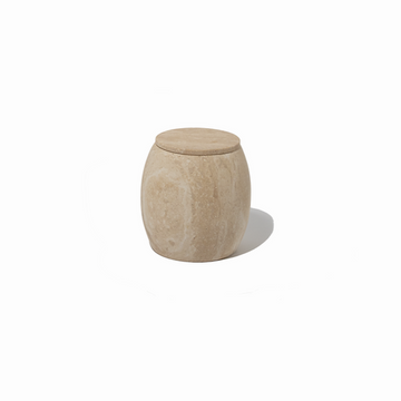 CoTHEORY | COLLECTOR CANISTER - BEIGE TRAVERTINE