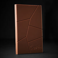 Cuvée Soleo 42% milk chocolate bar unwrapped