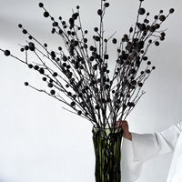 OLIVE | FAUX BERRY POD BRANCHES EN MASSE IN YAFEU VESSEL TALL GREEN