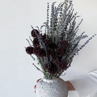 YOLANDA DRIED LAVENDER ARRANGEMENT IN HERAMA POT