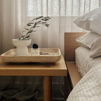 CoTHEORY | ARCHITECT FOOTED LETTER TRAY - BEIGE TRAVERTINE