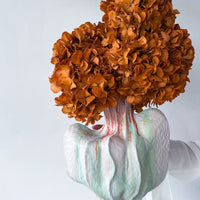 ALODIA preserved orange hydrangea arrangement in Noto vessel