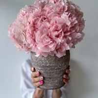 LUNA PRESERVED HYDRANGEA ARRANGEMENT IN HERAMA POT