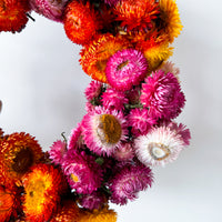 DRIED STRAWFLOWER CHRISTMAS WREATH