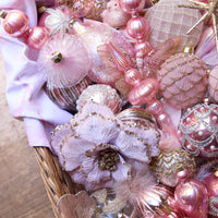 PINK GLITTERED PINECONE BAUBLE