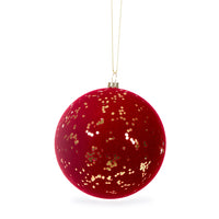 RED VELEVET SPECKLE BAUBLE