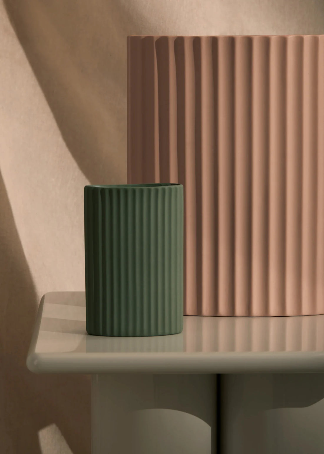 RIPPLE VASE  STEEL BLUE (S)