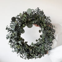PRESERVED EUCALYPTUS GUM CHRISTMAS WREATH