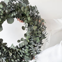 PRESERVED EUCALYPTUS GUM CHRISTMAS WREATH