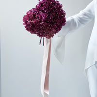 PRESERVED HYDRANGEA BOUQUET BURGUNDY