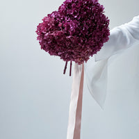 PRESERVED HYDRANGEA BOUQUET BURGUNDY