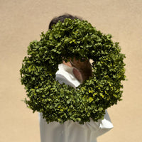 PRESERVED HYDRANGEA CHRISTMAS WREATH - LARGE OLIVE GREEN