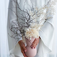 HILLIER - preserved flowers in a bell-shaped vase