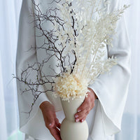 HILLIER - preserved flowers in a bell-shaped vase