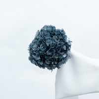 PRESERVED HYDRANGEA STEM I DEEP GREY-BLUE I LARGE-LEAF
