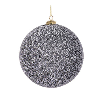 15 CM SILVER CAVIAR BAUBLE