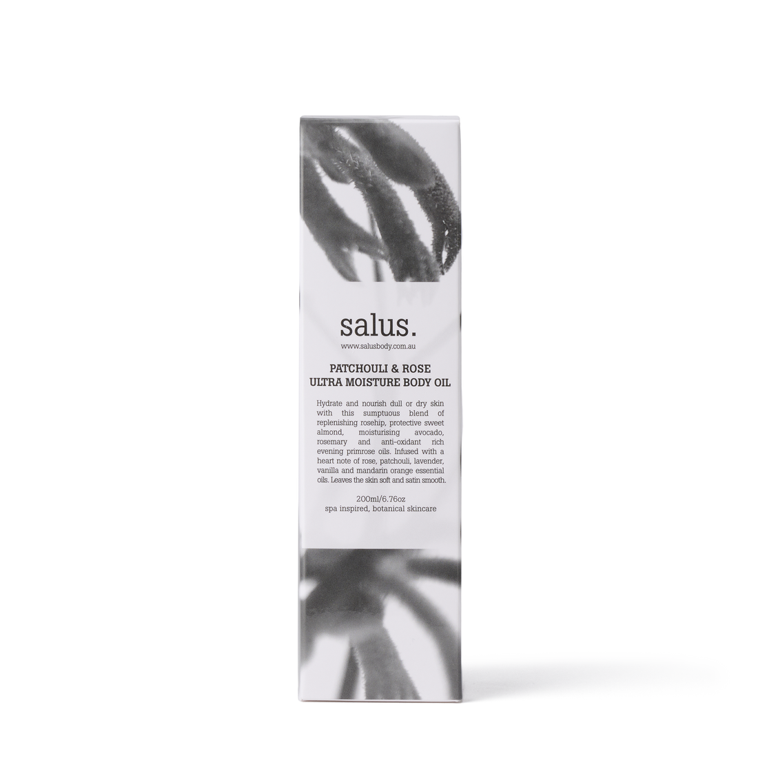 SALUS Patchouli & Rose Body Oil box