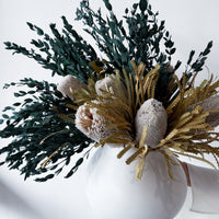 LUCY PRESERVED ARRANGEMENT IN LOTUS CERAMIC VASE