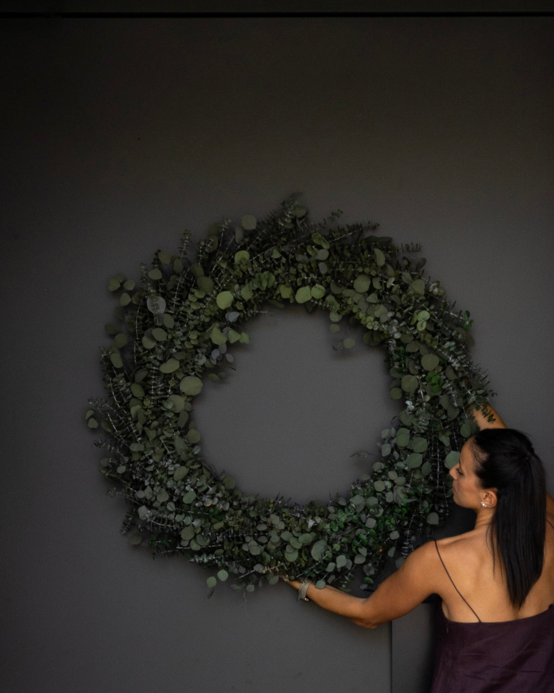PRESERVED EUCALYPTUS GUM CHRISTMAS WREATH XXL