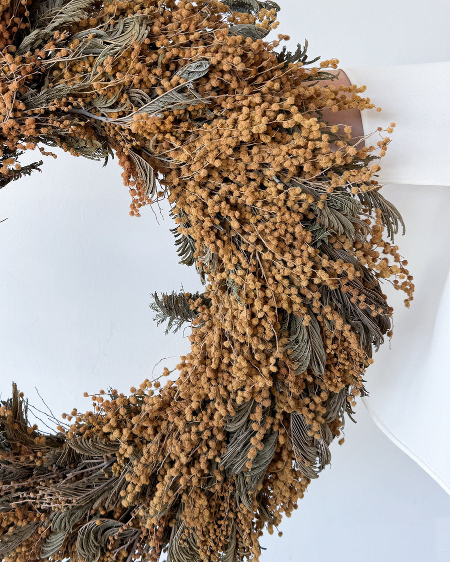 DRIED ACACIA CHRISTMAS WREATH