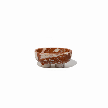 CoTHEORY | MUSE FOOTED OVAL TRAY - BROWN CALACATTA