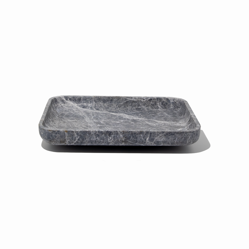 CoTHEORY | ARCHITECT FOOTED LETTER TRAY - TUNDRA GREY MARBLE