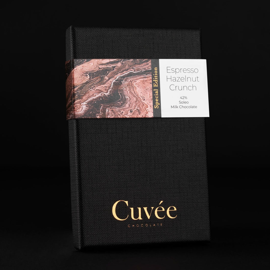 Cuvée Espresso Hazelnut Crunch 42% milk chocolate 70g bar