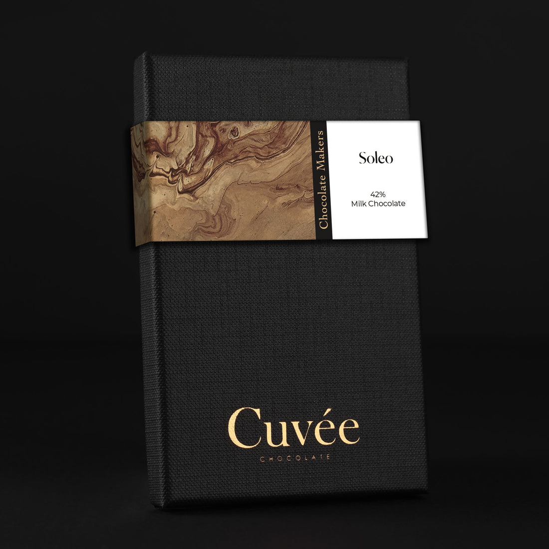 Cuvée Soleo 42% milk chocolate 70g bar in sleeve