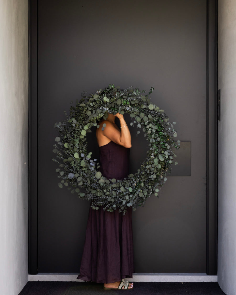 PRESERVED EUCALYPTUS GUM CHRISTMAS WREATH XXL