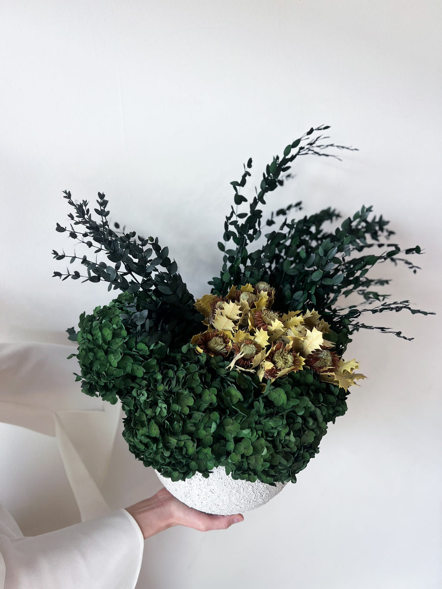 EDEN DRIED AND PRESERVED FLOWER ARRANGEMENT IN TAGEA VASE