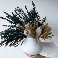LUCY PRESERVED ARRANGEMENT IN LOTUS CERAMIC VASE