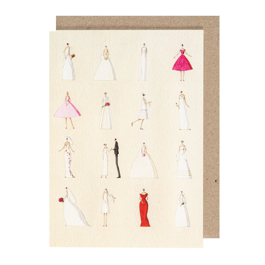 LAURA STODDART WEDDING DRESS GREETING CARD