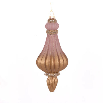 GLASS CHANDELIER FINIAL BROWN