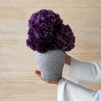 LUNA PRESERVED HYDRANGEA ARRANGEMENT IN HERAMA POT | VIOLET